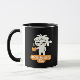 Taza Baja Energía Social – Cute Coffee Humo