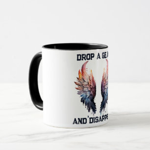Taza Baja una marcha y desaparece, motocicleta