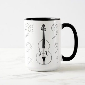 Taza - bajo doble + clefs. Escoja su estilo +