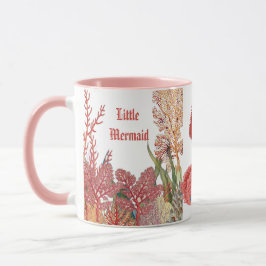 Taza Bajo El Mar Rojo Pequeña Sirenita Coral Reef Ocean
