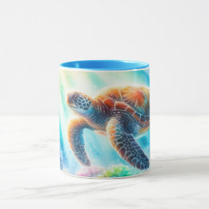 Taza Bajo el océano, la tortuga marina