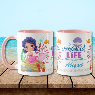 Taza Bajo la sirena marina la vida personalizada