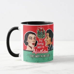 Taza Bajo Los Navidades Mistletoe Mugs
