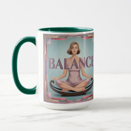 Taza Balance Affirmation Geometric Meditation Mug