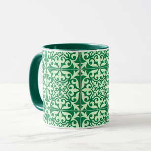 Taza Baldosa marroquí - esmeralda y verde claro