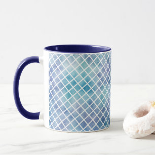 Taza Baldosas color azul morado