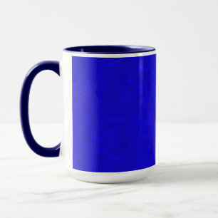 Taza Baldosas de mosaico azul caliente,
