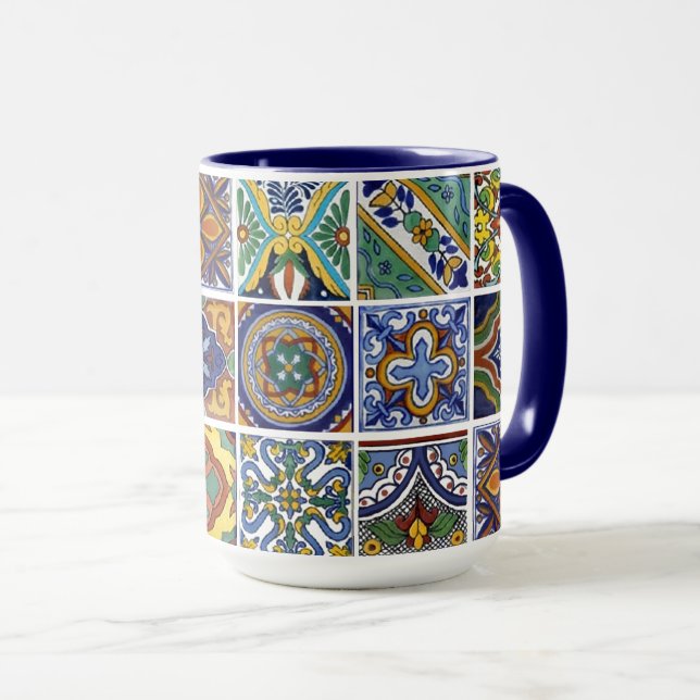 Taza Baldosas de Talavera Mexicana (Anverso derecho)