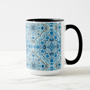 Taza Baldosas florales azules