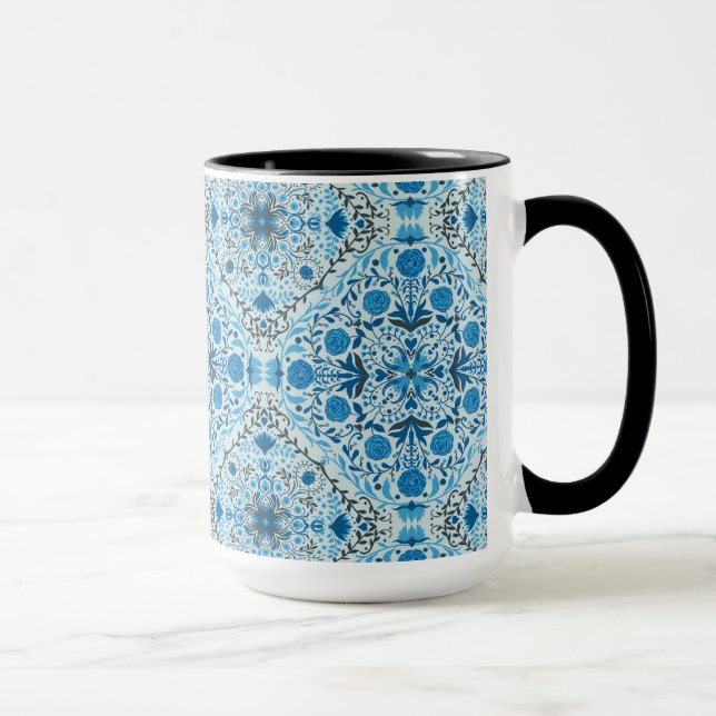 Taza Baldosas florales azules (Derecha)