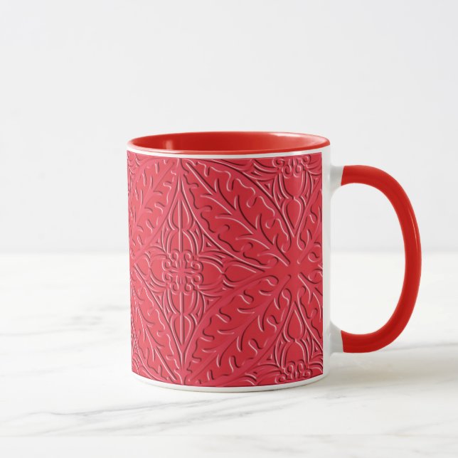 Taza Baldosas marroquíes - rojo cinabrio (Derecha)