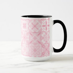 Taza Baldosas orgánicas en rosa