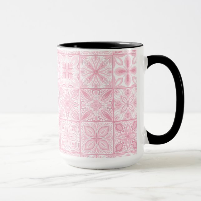 Taza Baldosas orgánicas en rosa (Derecha)