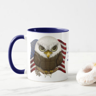 Taza Baldwin Eagle calvo lindo personalizado