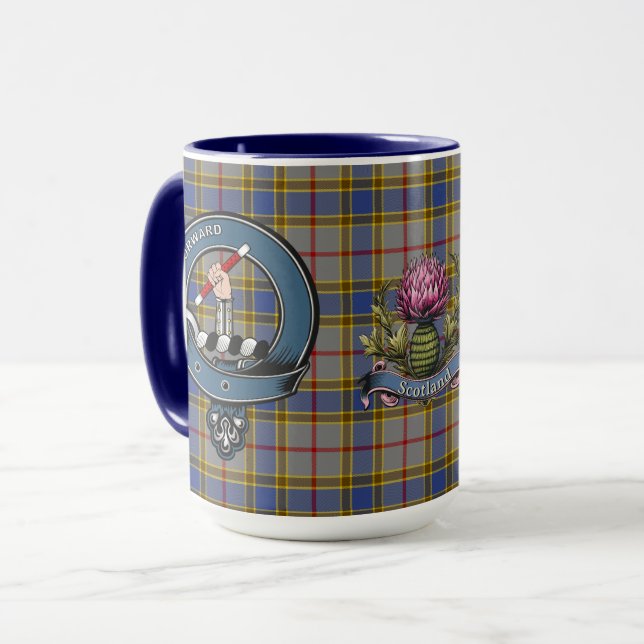 Taza Balfour Clan Badge & Tartán (Anverso izquierdo)