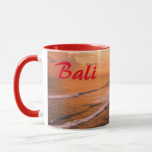 Taza Bali Sea Wave Sunset Beach Shore Island (Izquierda)