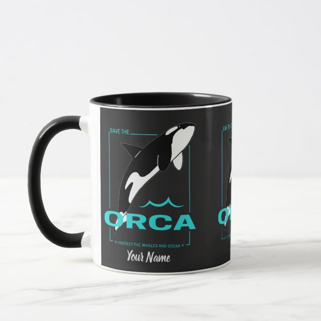 Taza Ballena asesina de orcas para un chica que ama las (Izquierda)