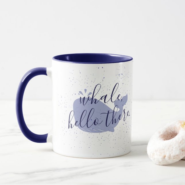 Taza Ballena Azul, Hola Café Mug (Con donut)