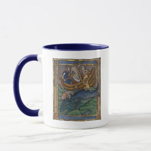 Taza Ballena bestiar medieval c. 1270