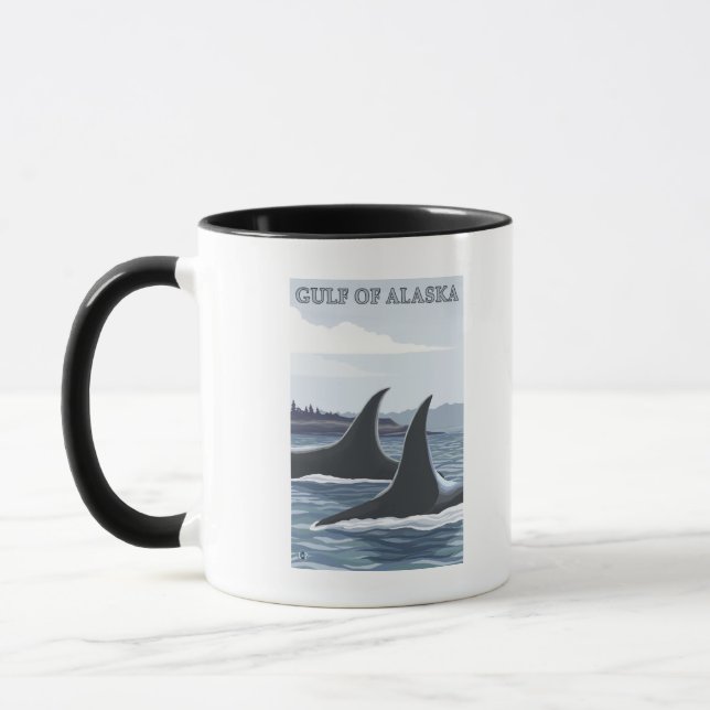 Taza Ballenas orcas #1 - Golfo de Alaska (Izquierda)
