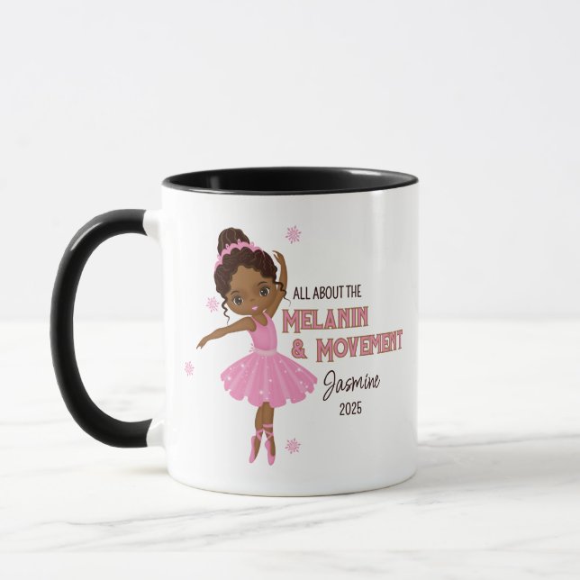 Taza Ballerina africana-americana café Mug (Izquierda)