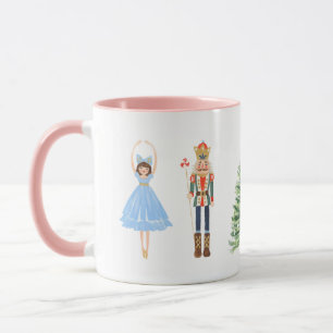 Taza Ballerina Nutcracker Navidades Holiday Pink