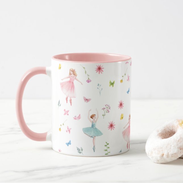 Taza Ballerina Pattern Mug (Con donut)