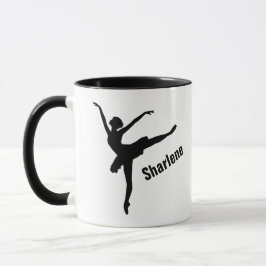 Taza Ballet Arabesque Pose Silhouette