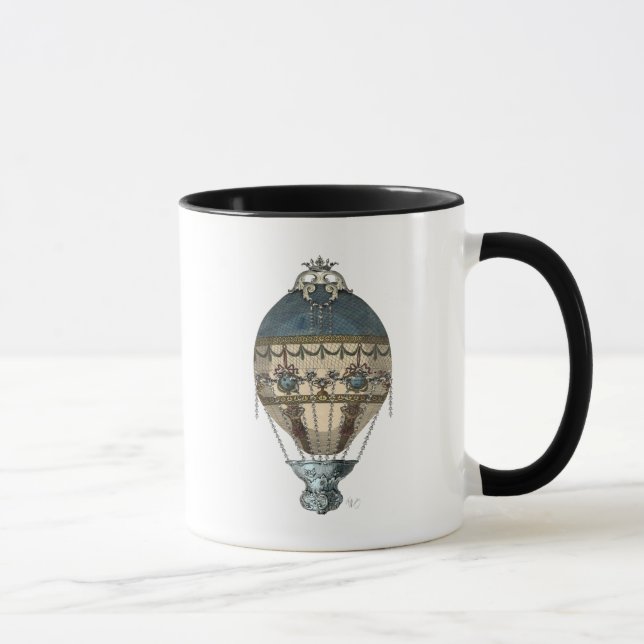 Taza Balón barroco azul y crema (Derecha)