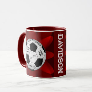 Taza Balón de Fútbol Personalizado Cumpleaños Edad No