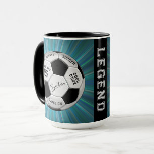 Taza Balón de Fútbol Personalizado Cumpleaños Edad No