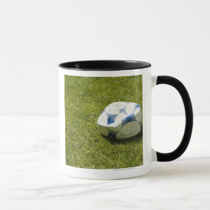 Taza Balón de fútbol plano en la hierba, Alemania