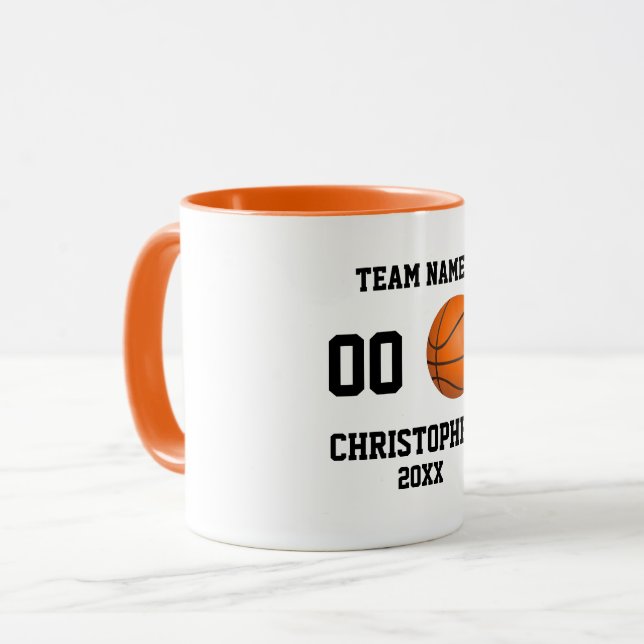 Taza Baloncesto Collage de fotos personalizado (Anverso izquierdo)