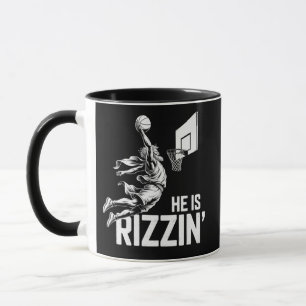 Taza Baloncesto de Jesús Él es divertido Rizzin 'Cristi