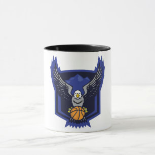 Taza Baloncesto Eagle en alza - Emblema deportivo audaz