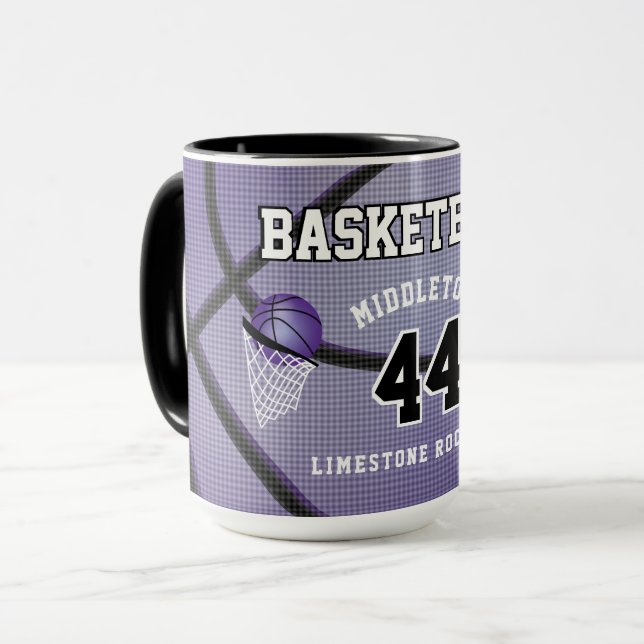 Taza Baloncesto - Púrpura (Anverso izquierdo)
