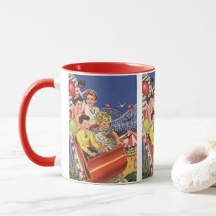 Taza Balones de niños de la época de la montaña rusa de