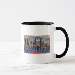 Taza Baltimore, Maryland - Escenas de letras grandes