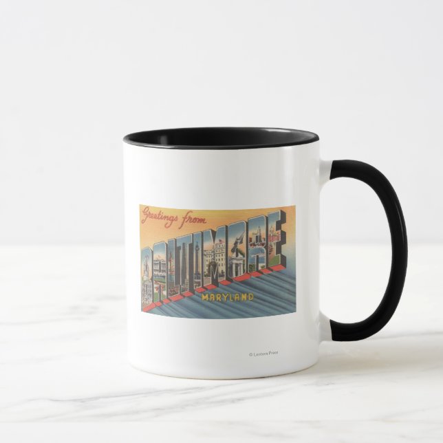 Taza Baltimore, Maryland - Escenas de letras grandes 2 (Derecha)