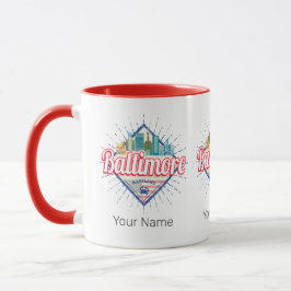 Taza Baltimore Maryland United States Skyline Vintage