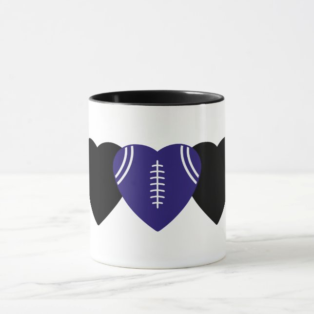 Taza Baltimore Ravens Football Heart Design (Centro)