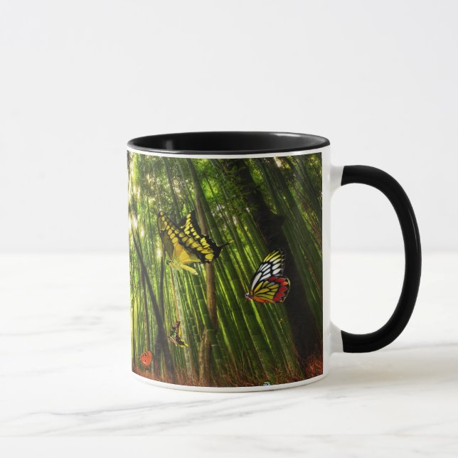 Taza Bambú y mariposa Art 2 Mug (Derecha)