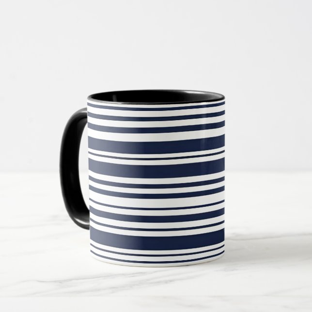 Taza Banda azul y blanca de la Marina Clásica (Anverso izquierdo)