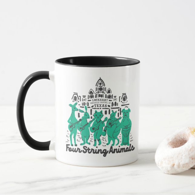 Taza Banda de animales de cuatro cuerdas (Con donut)