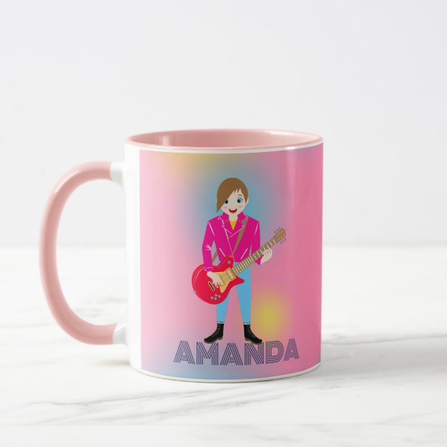 Taza Banda de chicas de música retro Birthday Party (Izquierda)