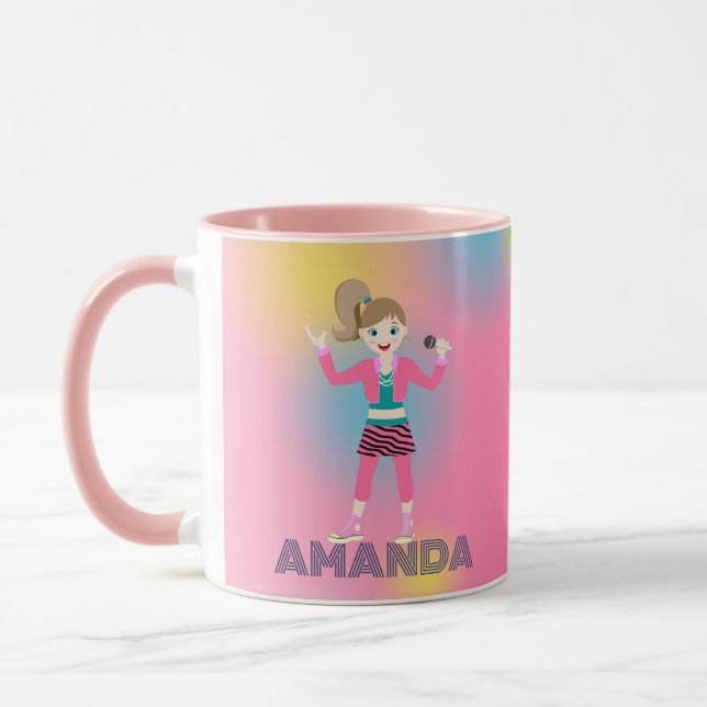 Taza Banda de chicas de música retro Birthday Party (Izquierda)