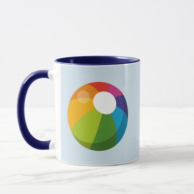 Taza Banda de playa multicolor (Izquierda)