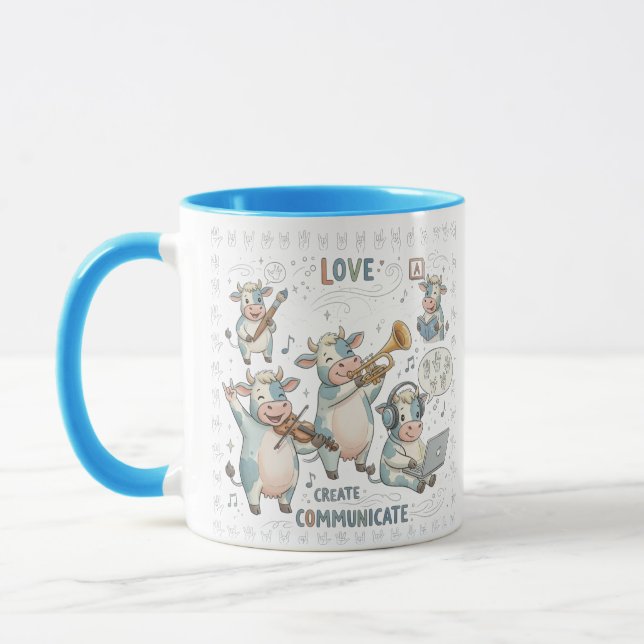 Taza Banda de Vaca Musical - Amar Crear Comunicar  (Izquierda)