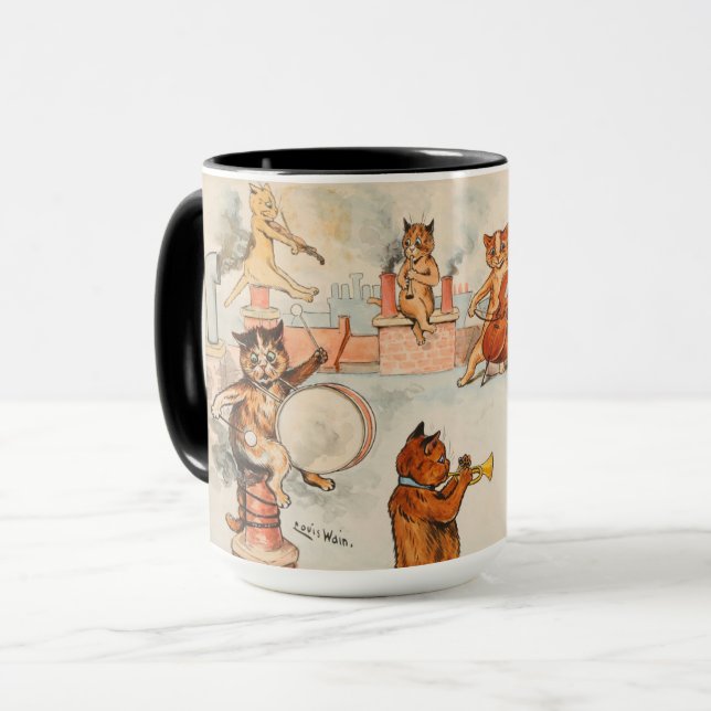 Taza Banda superior del techo por Louis Wain (Anverso izquierdo)