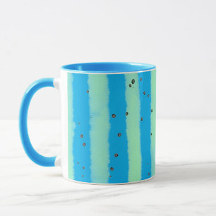 Taza Banda vertical moderna en azul cielo